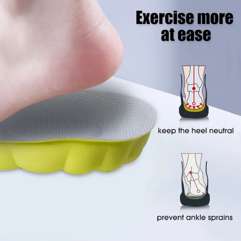 4D Orthopedic Sport Insoles Soft Breathable High-elasticity Shock