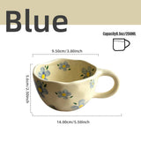 Ceramic Mugs Coffee Cups Hand Pinched Irregular Flower
