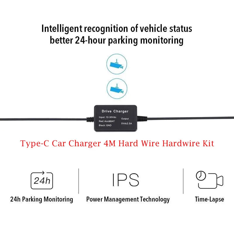 original TypeC Buck Line 5v 3A DVR Hardwire