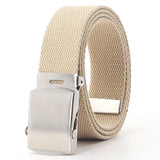 Colorful Canvas Weave Belt Casual Alloy Buckle Waistband