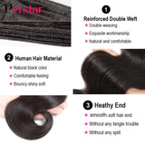 Perstar Human Hair Bundles With Closure Brazilian Body