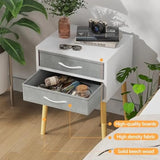 Nightstand with Drawer, Modern White Night Stand Solid