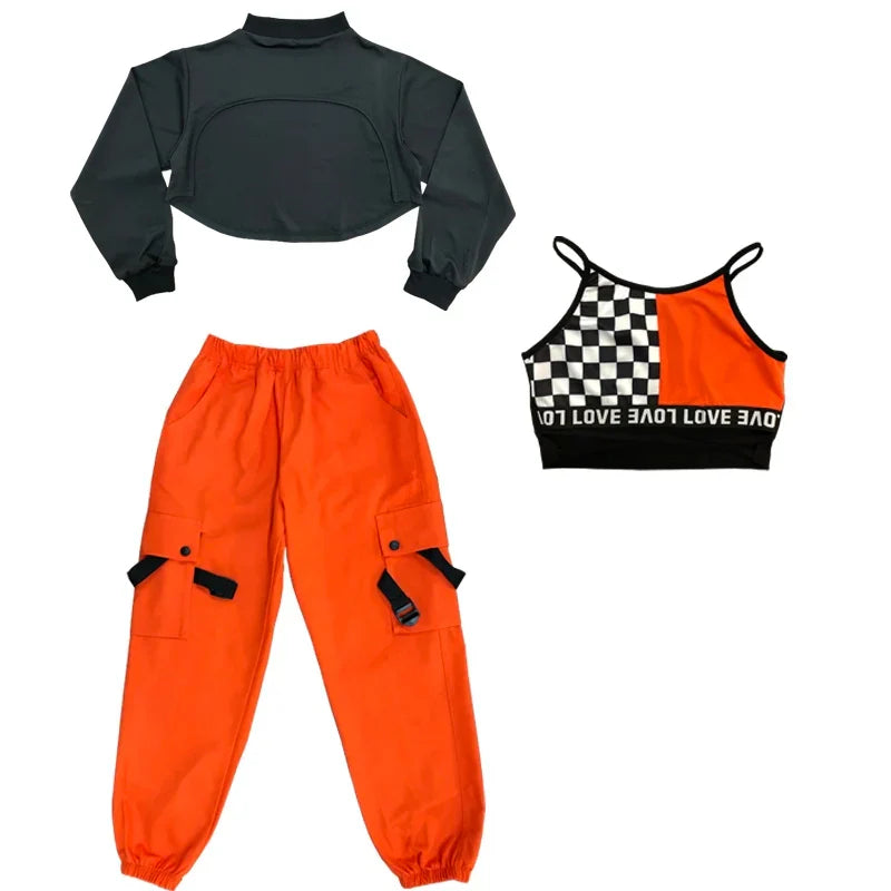 2020 Kids Hiphop Dance Costumes Set Girls Fashion
