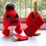 Autumn/Winter Baby hat and scarf set Children's thickened