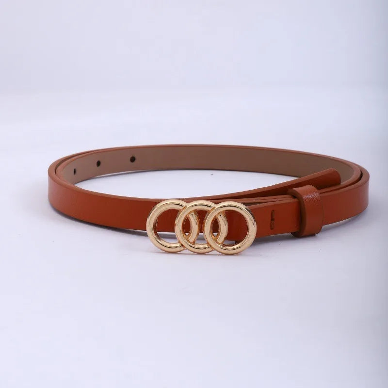1/3/5/10PCS Women’s Leather Belts Removable Letter M Plate