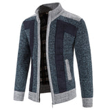 Autumn Spring Sweater Men's Cardigan Zip Up Turtleneck