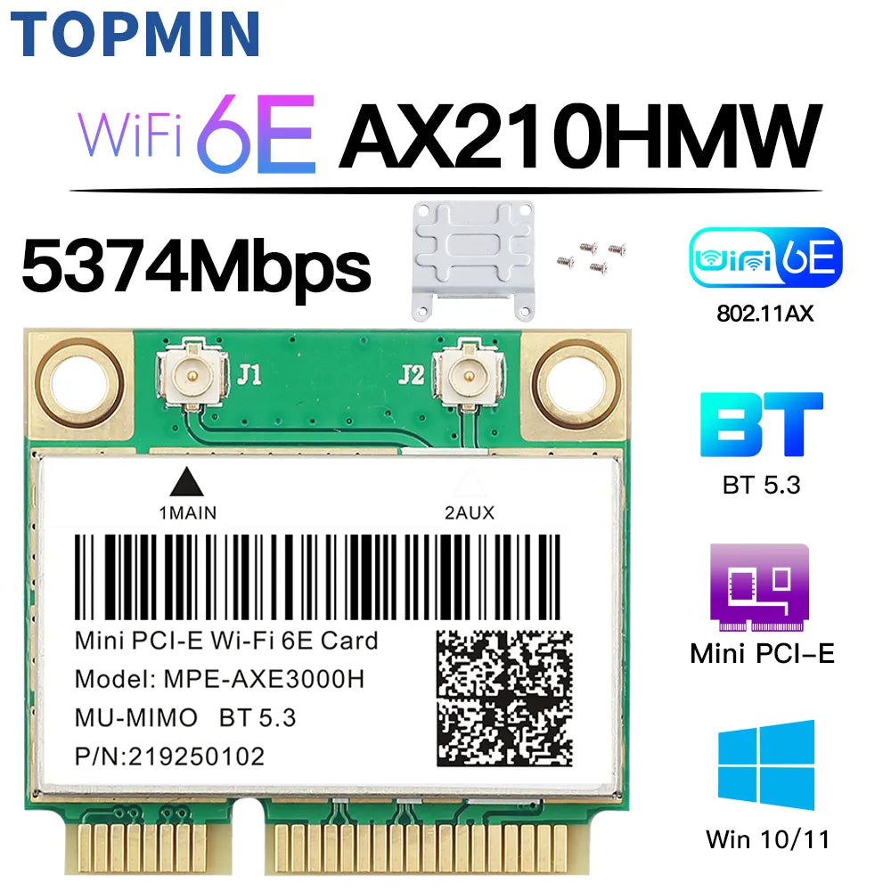 WiFi 6E AX210HMW Mini PCI-E Wifi Network Card