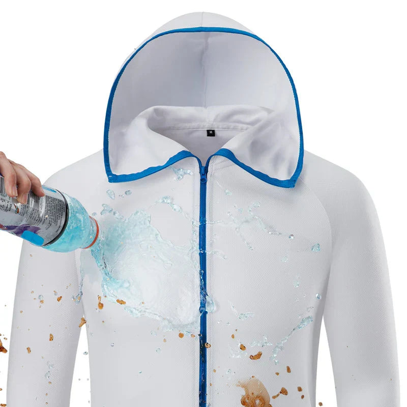 Ice Silk Hoodie Jacket Men Summer Lightweight Waterproof