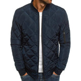 Winter New Cotton Jacket Men's Baseball Collar Mesh