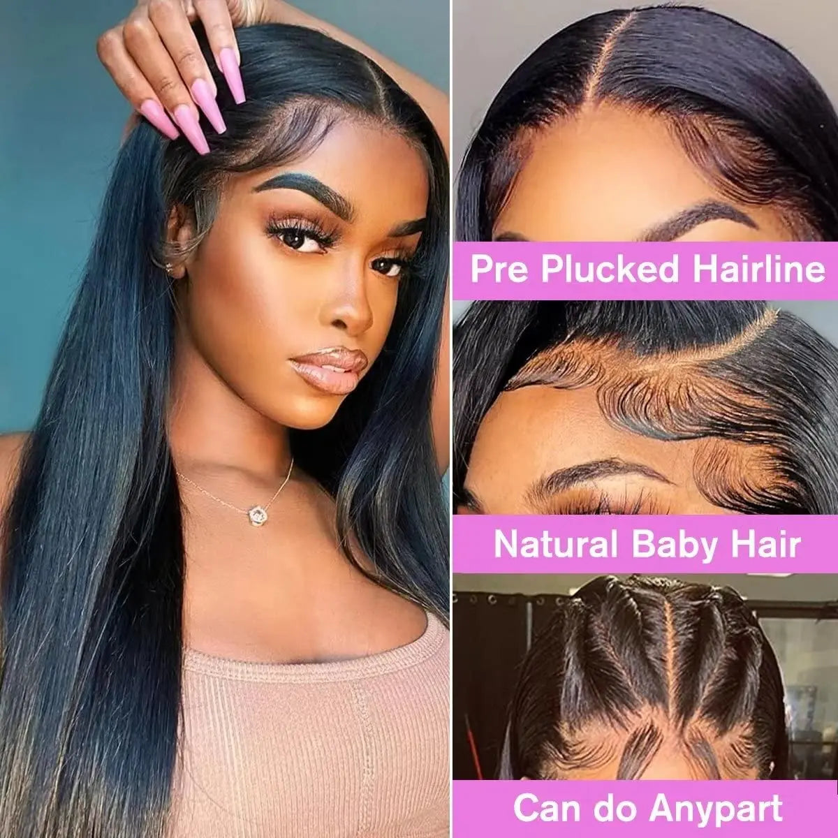 Straight Lace Front Wigs Human Hair 13x4 13x6