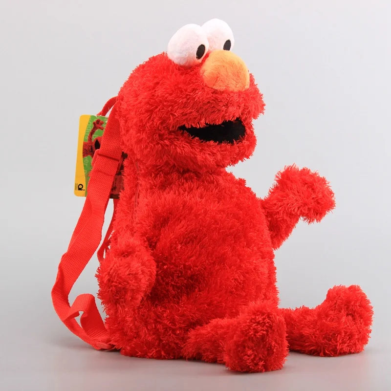 45cm Plush Backpack Bag Toy Red Elmo Blue