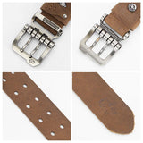 BISONDENIM Luxury Designer Belts for Men Vintage Spilt
