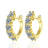 NeeTim 3mm D Color Moissanite Earrings 925 Sterling