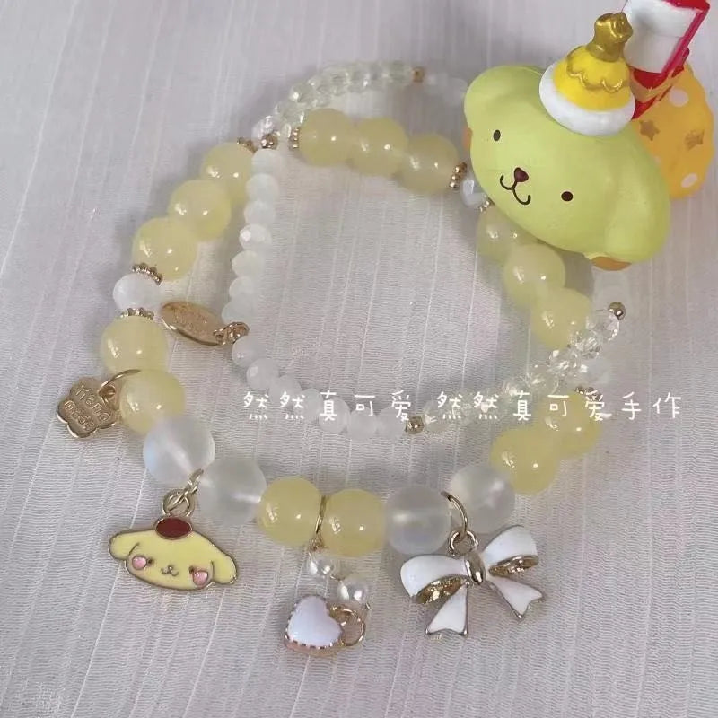 Sanrio Anime Summer Clear Jade Osmanthus Dog Bracelet