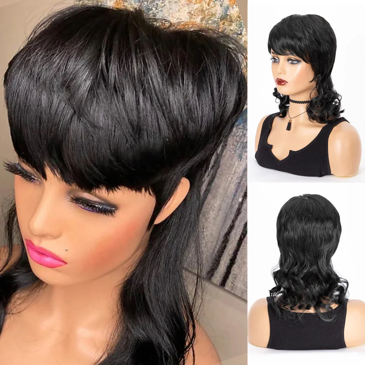 WIGERA Synthetic Short Pixie Cut Wigs On Sale