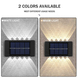 16PCS Solar Wall Light Warm Light Up and