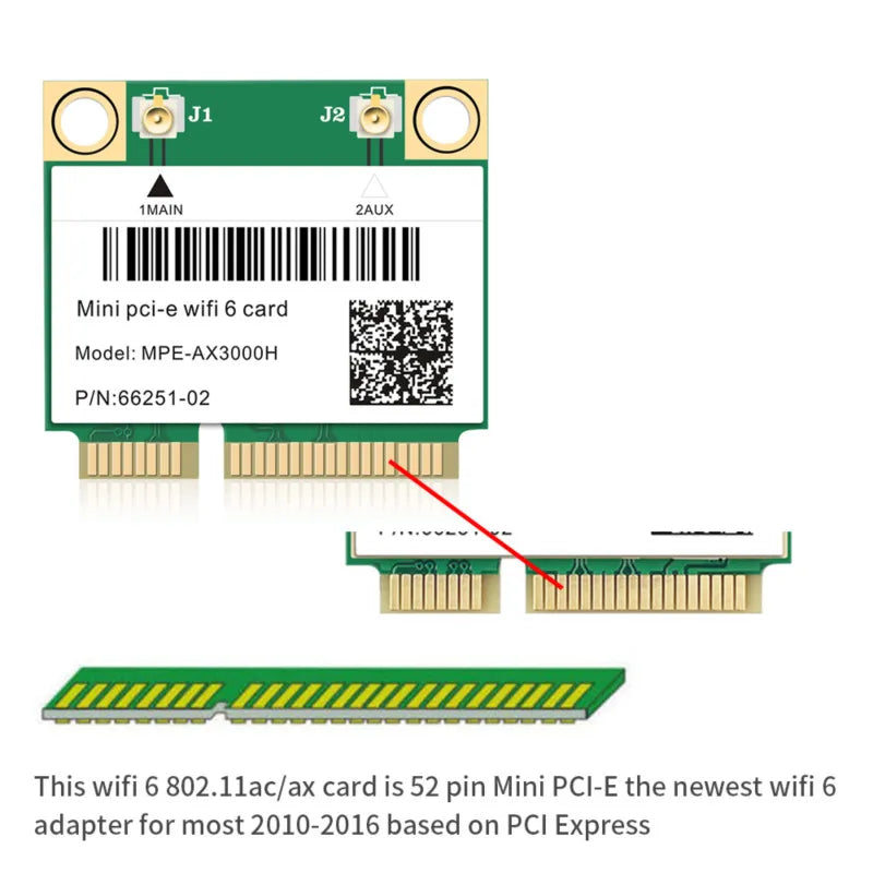 Wifi 6/5/4 Bluetooth Mini PCI-E Wireless Card Network