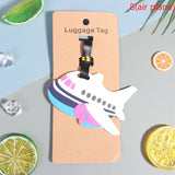 1PC Cute Cartoon Hawaiian Flamingo Silicone Luggage Tag