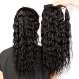 Cranberry Clip in Ponytail Hair Extension Water Wave