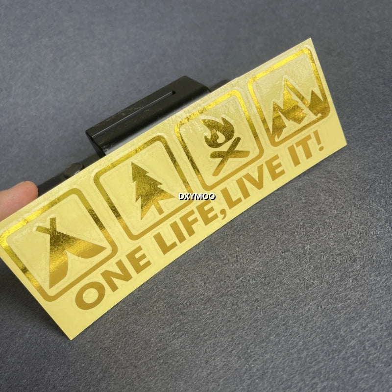 One Life Live it Camping Outdoor Enthusiast Car