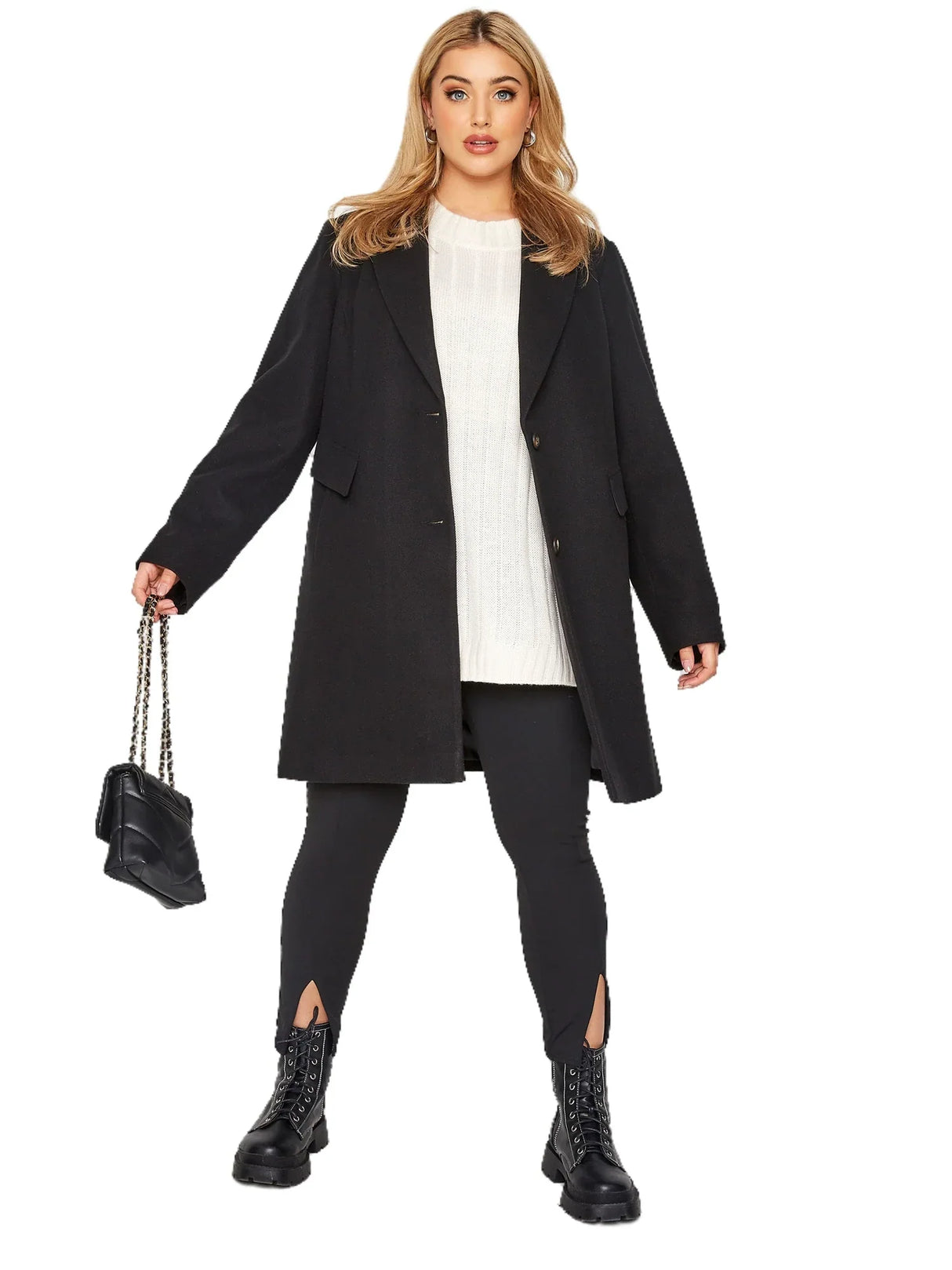 Plus Size Elegant Autumn Winter Trench Coat Women
