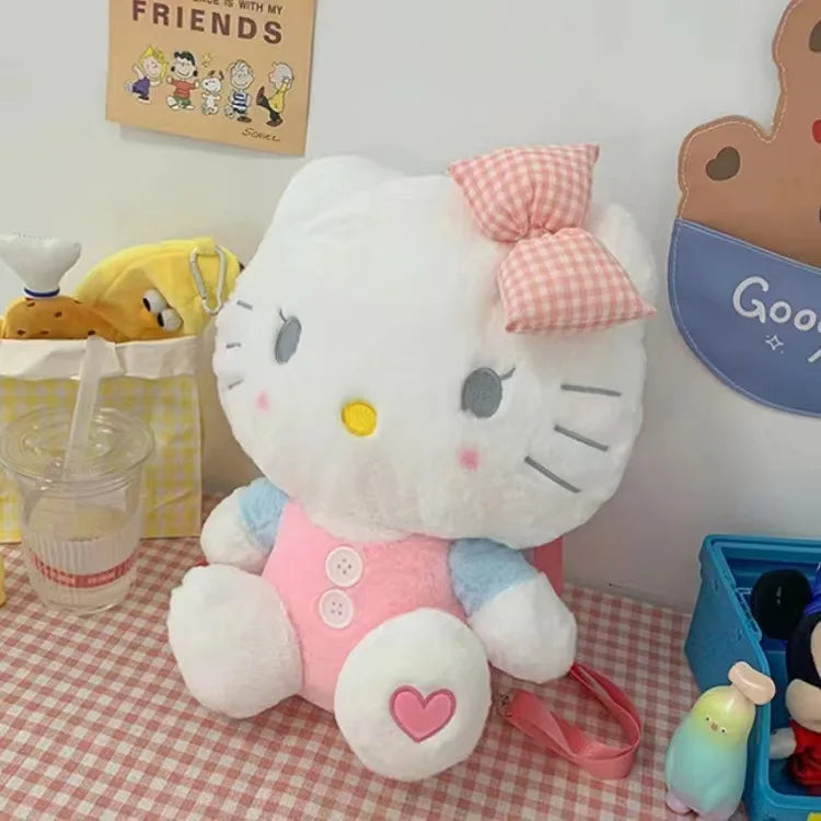 New Sanrio Hello Kitty Kawaii Plush Backpack Stuffed