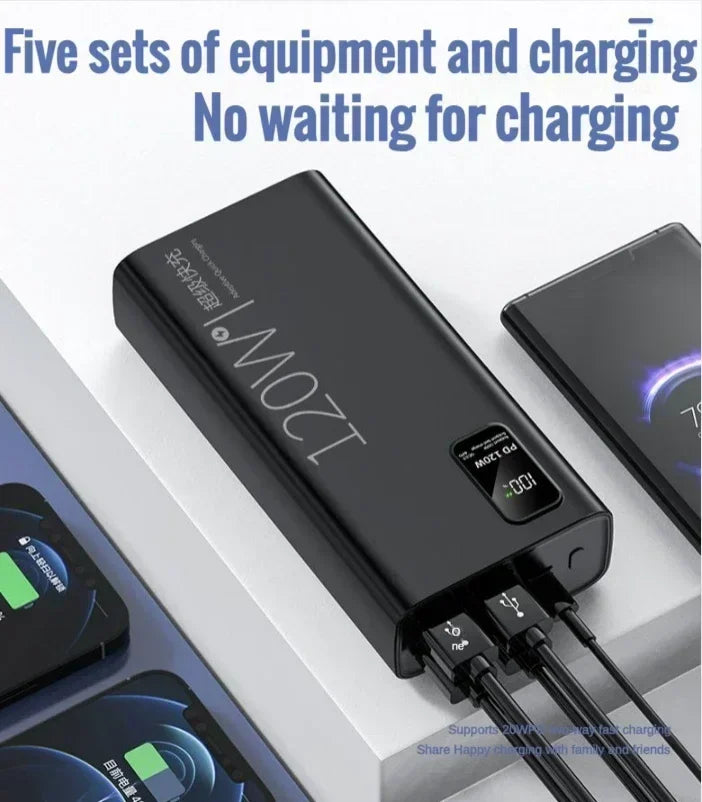 120W super fast charging 30000 mAh power bank