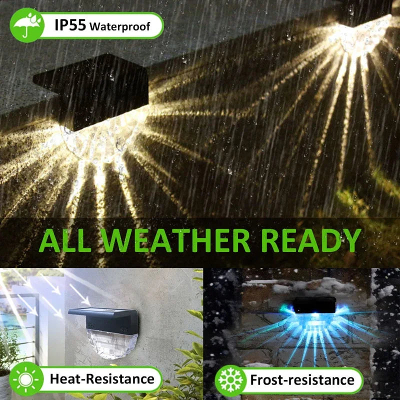 Outdoor Staircase Fence Waterproof Wall Light Led Solar