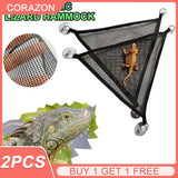 2 Pack Bearded Dragon Hammock Lizard Lounger Ladder