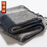 High Quality 100 Wool Scarf Men Autumn Winter