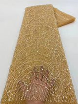 High Quality Beaded Lace Fabrics for Wedding Fabric