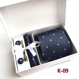 6piece Set Classic Printed DotsTies for Men Kerchief