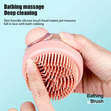 Pet Bathing Brush With Shower Gel Dispenser Multifunctional