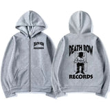 Death Row Records Zipper Hoodies Rapper Tupac 2pac