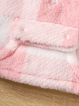 Little Girl Long Sleeved Hooded Sweater Cute Pink