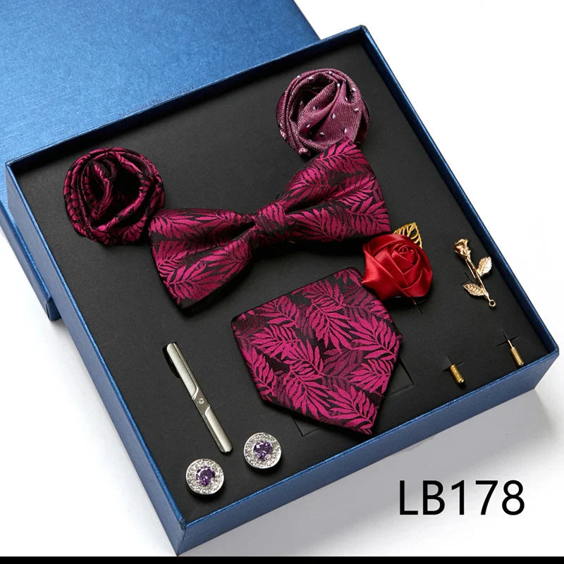 Luxury Quality Tie Set With Necktie Bowtie Pocket