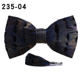 Feather Brooch Bow Tie For Men Women Officiating