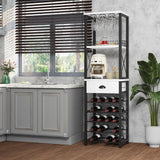 Homeiju Wine Rack Freestanding Floor, Bar Cabinet