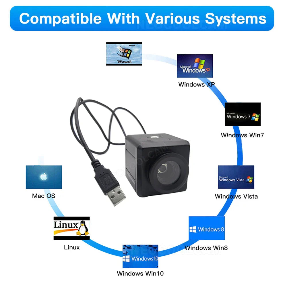 Industrial 4K Webcam PC Laptops 8MP Autofocus USB