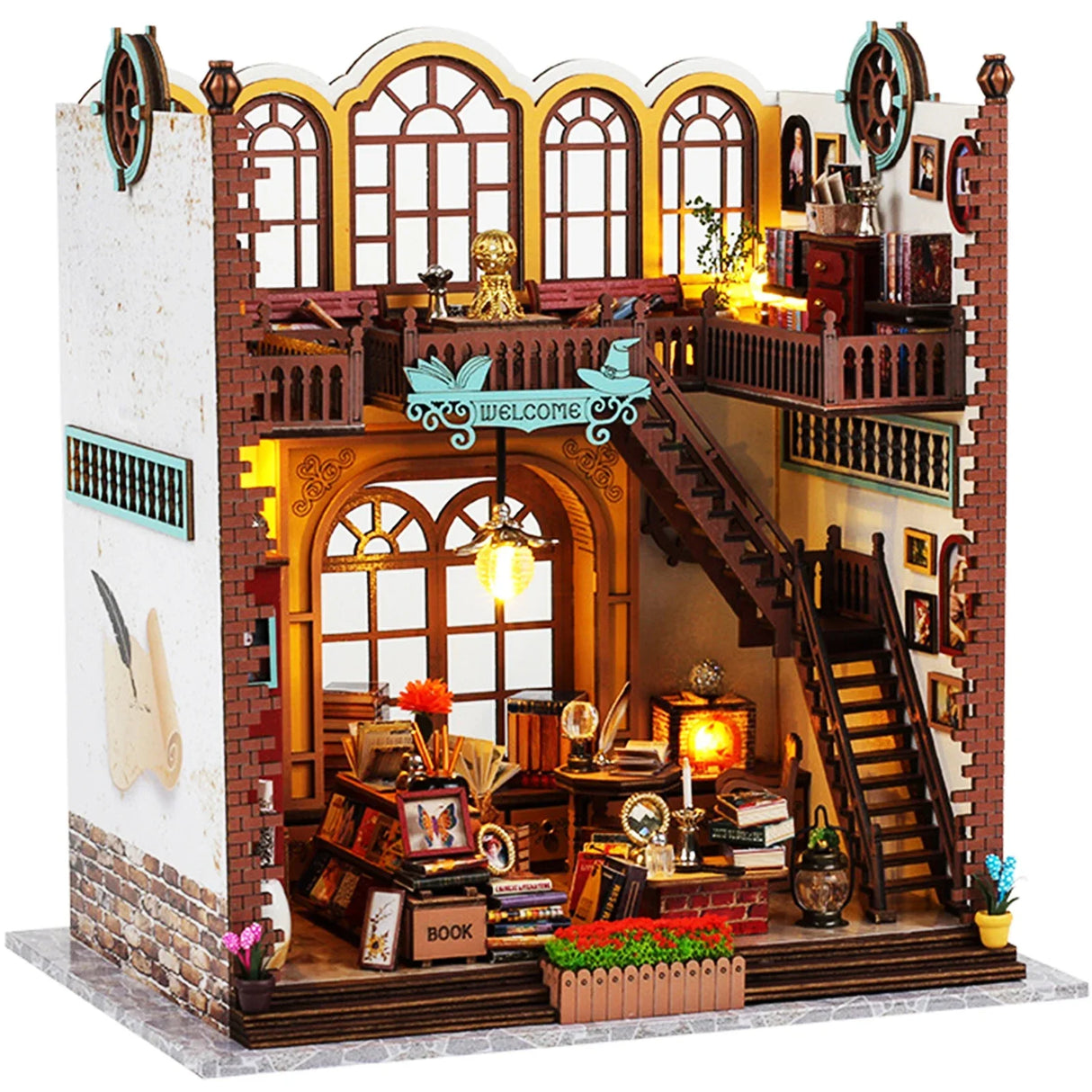 DIY book corner kit with led light 3D