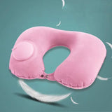 U-Shaped Inflatable Travel Pillow Portable Air Neck Support