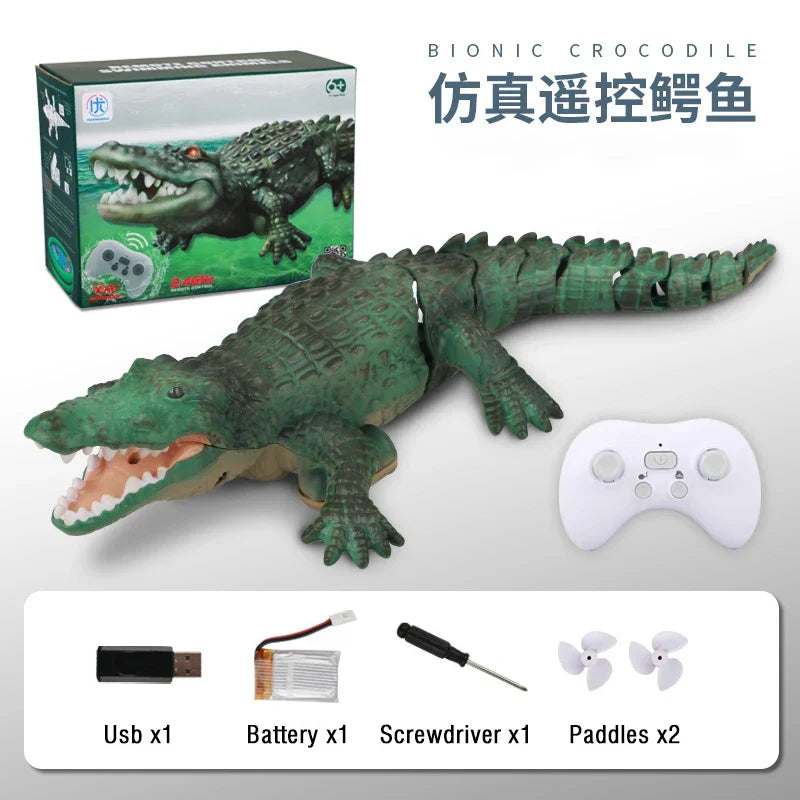 Realistic RC Crocodile Pool Lake Toys Kids Waterproof