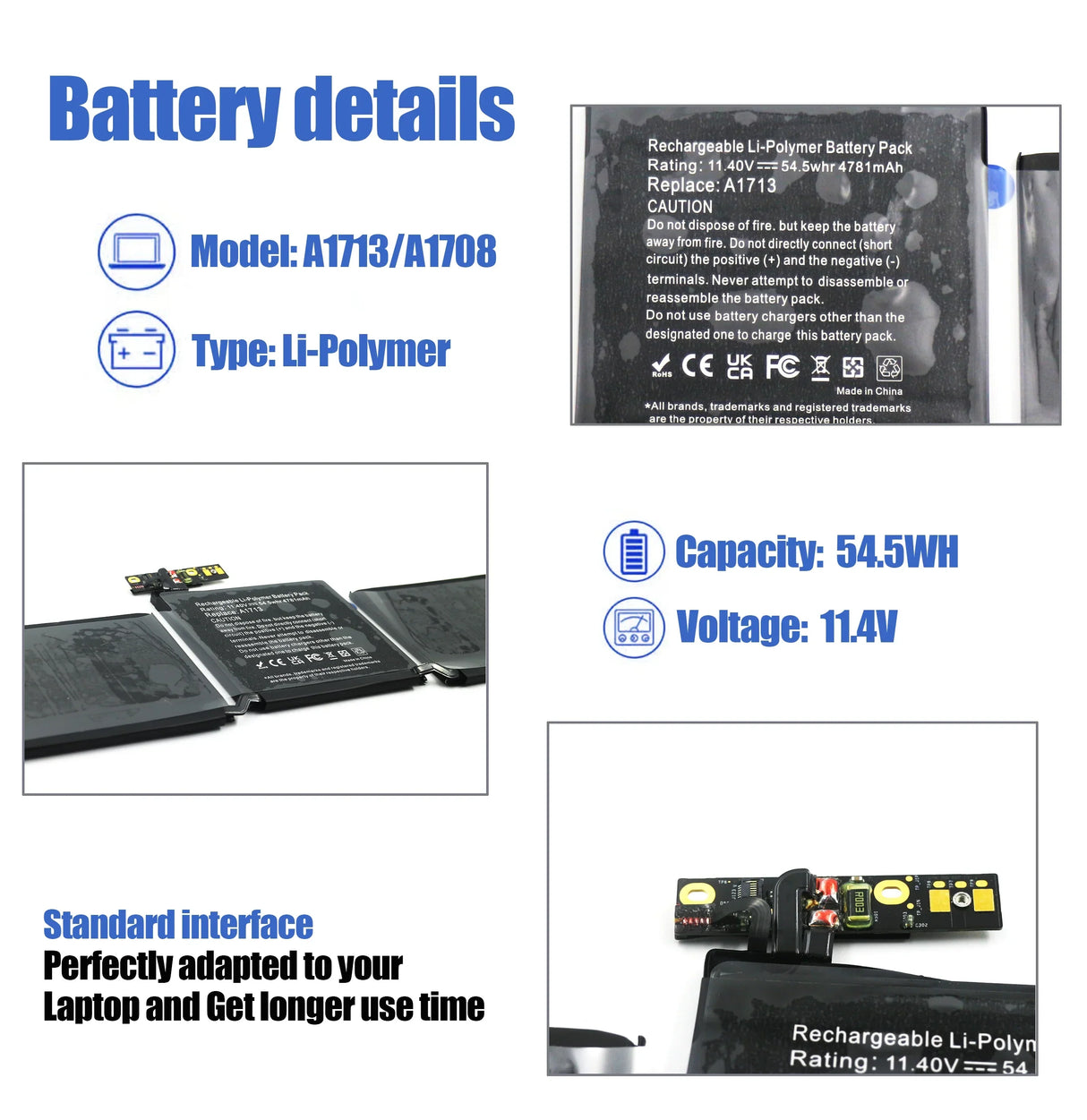 Laptop Battery Lithium Battery Recycling Machine A1713 11.4V
