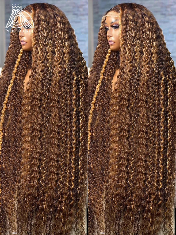 Curly Highlight 13x4 Lace Front Human Hair Honey