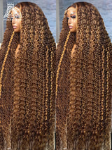 Curly Highlight 13x4 Lace Front Human Hair Honey