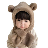 Winter Baby Hat One-Piece Faux Fur Kids Hat