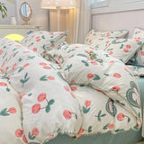 Soft Cotton Crib Bedding Set Girl Bed Kid