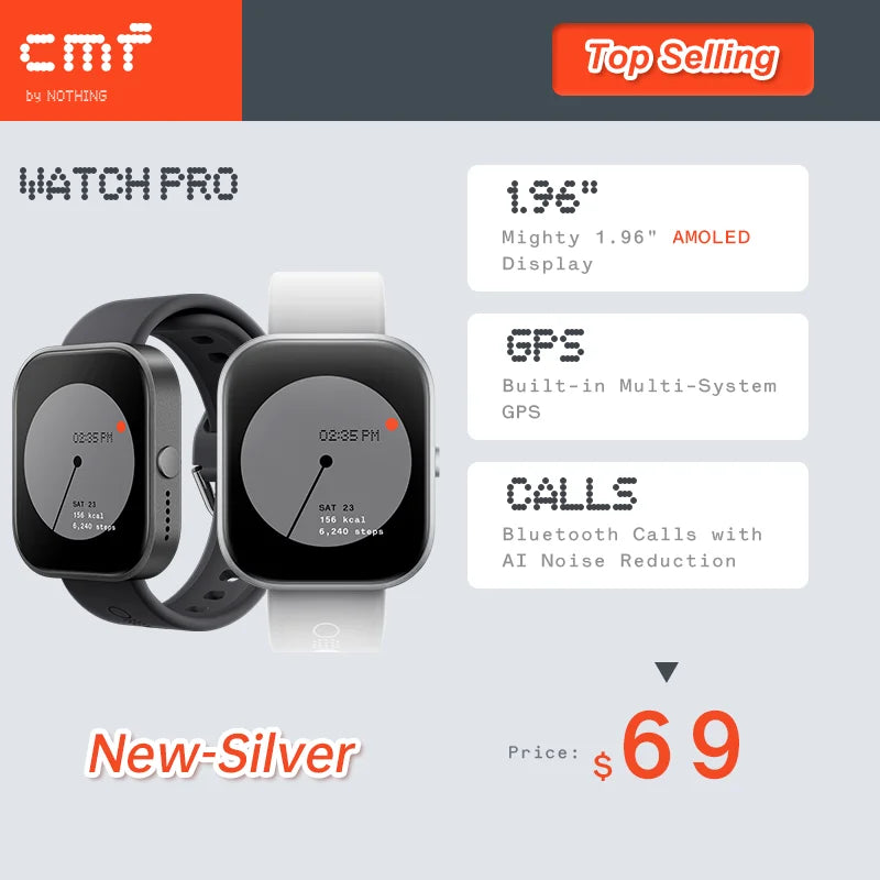 Global Version CMF by Nothing Watch Pro 1.96"