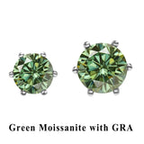 D VVS1 Moissanite Stud Earrings For Women 925