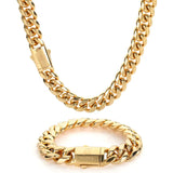 Hip Hop PVD Plated Stainless Steel Necklace Snap